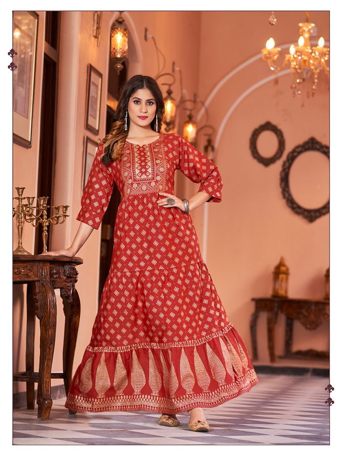 Banwery Sukumari Printed Festive Wear Wholesale  Anarkali Kurtis Catalog